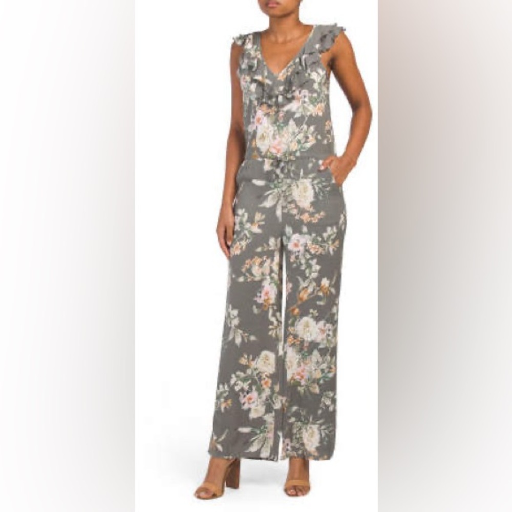 Chaser - Floral Ruffle Jumpsuit